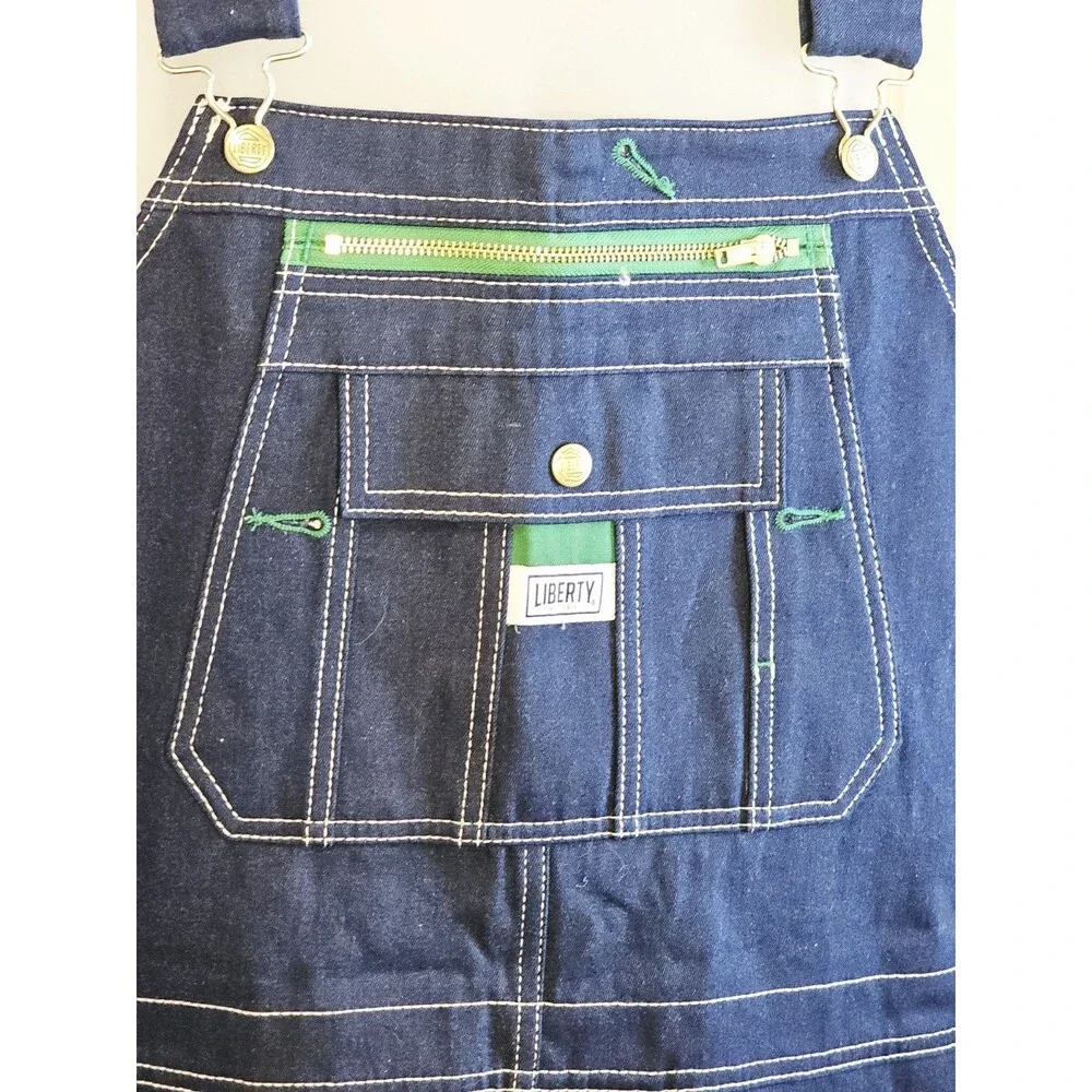 Liberty NWT Bib Overalls 44x30 Denim  Jeans Carpenter Work Farm Cotton NEW Mens